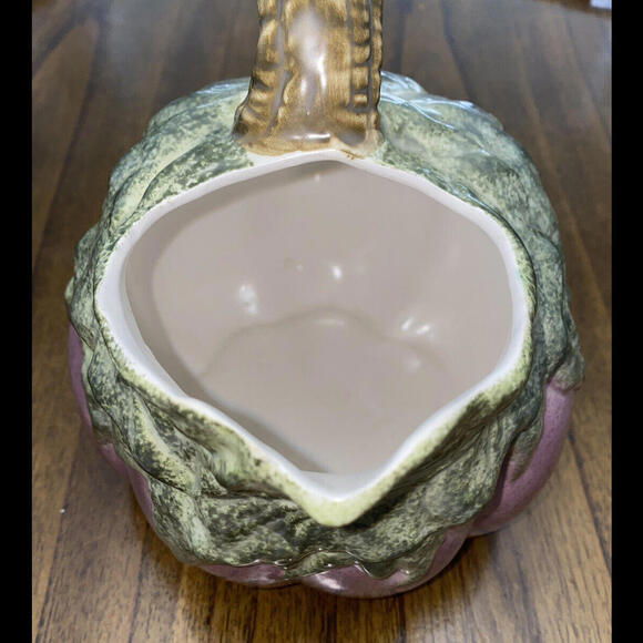 1970s Vintage Eggplant/Aubergine Ceramic Pitcher - Picture 5 of 6